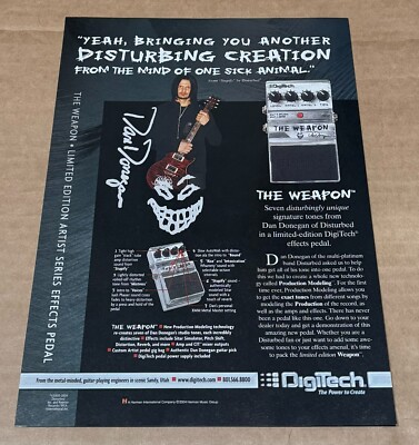 Dan Donegan of Disturbed - DigiTech - 2004 Print Advertisement