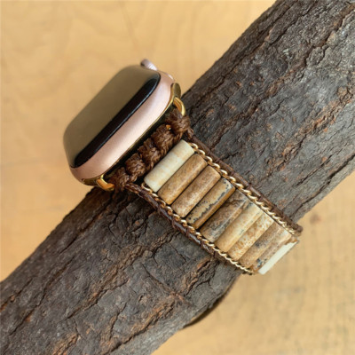 42/44/45/49mm Natural Stone Watch Band for Apple Watch Series 10 9 8 7 6 5 4 3 2
