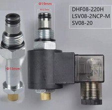 1Pc Hydraulic Threaded Cartridge Solenoid Valve 2 Position 2 Way Normally Closed