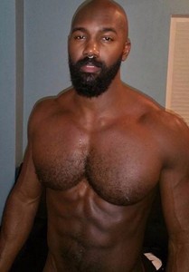 Hairy man muscle