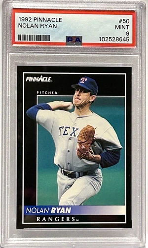A 1992 Pinnacle "50 Nolan Ryan PSA Graded Mint 9 Mlb Trading Card