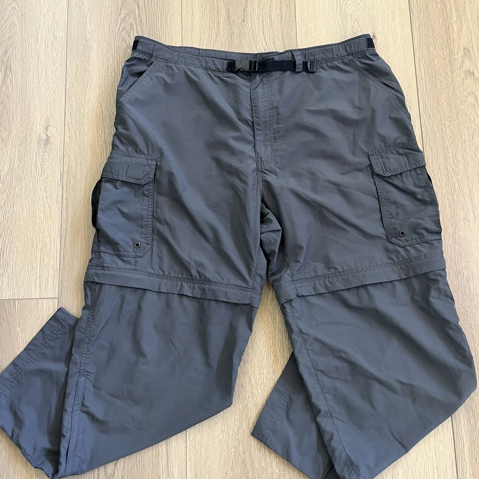 REI Men's Gray Convertible Zip Off Pants to Shorts UPF 50+ Outdoors Sz XL