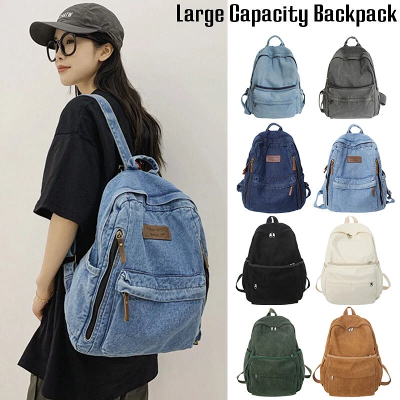 Denim top college bags