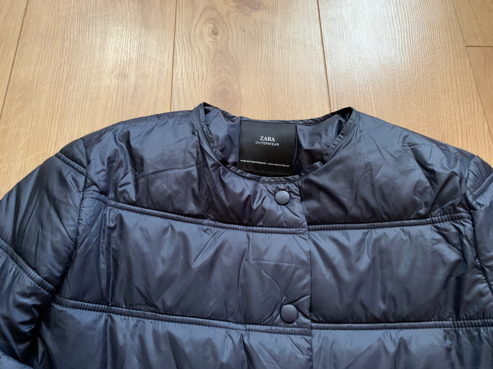 Zara Basic Ladies Padded Jacket Blue Warm & Light - image 8