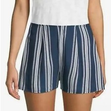 Show Me Your Mumu Sawyer Shorts in Navy and White Stripes. Size L.