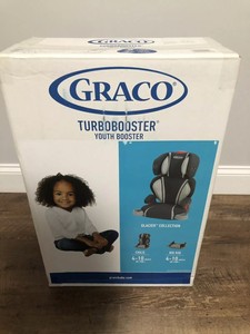 graco highback turbobooster car seat glacier