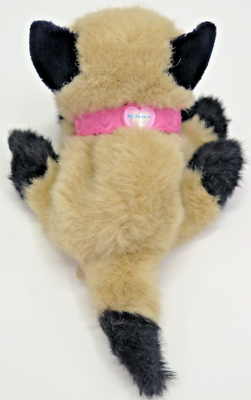 Vintage 1992 Tyco Kitty Kitty Kittens Collar Plush Purr Rattle Tan