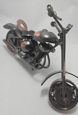 Motorcycle Figurine Bike Harley Davidson Vintage Metal Home Handmade