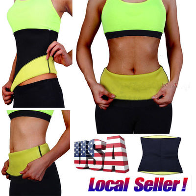 Waist Trimmer Exercise Wrap Belt Slim Burn Fat Sweat Weight Loss Body Shaper USA