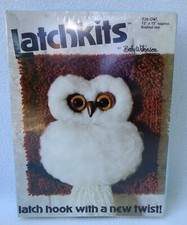 Latchkits Betty Wilkinson Latch Hook Kit Owl Pillow or Wall Hanging 1981 RARE