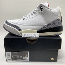Jordan 3 White Cement Reimagined Pre School Size 3Y Youth Little Kids DM0966-100