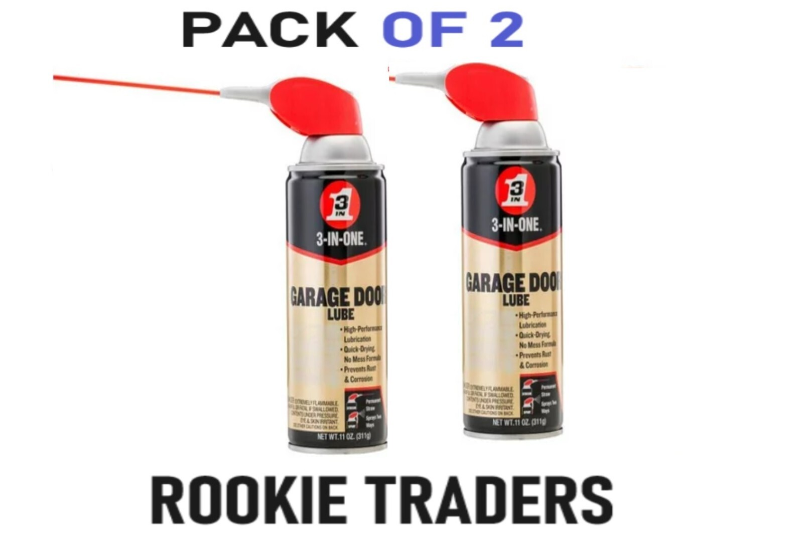 2 PACK 3 IN ONE Professional Garage Door Lubricant 2 Ways 11 OZ EBay 2-pack-3-in-one-professional-garage-door-lubricant-2-ways-11-oz-ebay