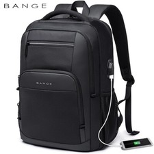 BANGE Waterproof Travel Backpack with USB Port Fits 15.6" Laptop Unisex Business