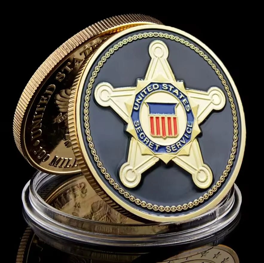 US Secret Service Police Collector Challenge COIN Gedenk Münze Badge Abzeichen
