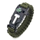 Paracord Survival Hiking Bracelet Fire Starter Compass Whistle, Cut Tactical NEW