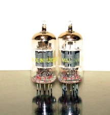 RARE Matched Pair (2) Tungsram NOS 6BL8/ECF80/6F1P/~7199 tubes - Hungary