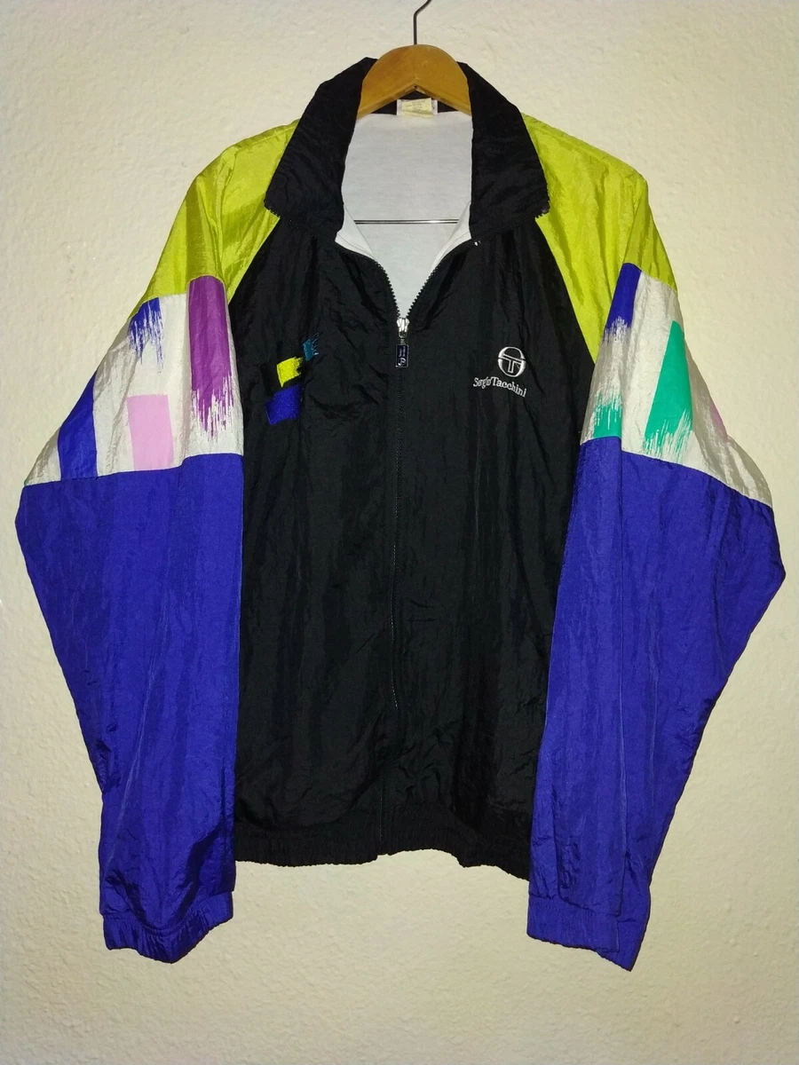 Vintage Sergio Tacchini Tracksuit 80s 90s Colorblock Zip Jacket Sz 44 Pants  38