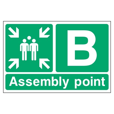 Montagepunkt B Schild oder Aufkleber | EMER0088