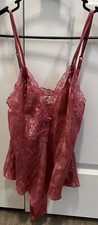 Vtg Victoria's Secret Gold Label NWT Teddy Sheer Snap Rose Floral Size S