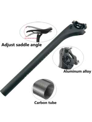 Carbon Fiber MTB Seatpost Offset 25mm Mountain Road Bike Seat Tube