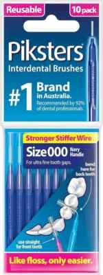 Piksters Interdental Brushes – Size 000, 0.55mm