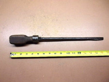Early Industrial Wood Handled Screwdriver 17" x 1/2" Simply Marked 'D' Cool One!