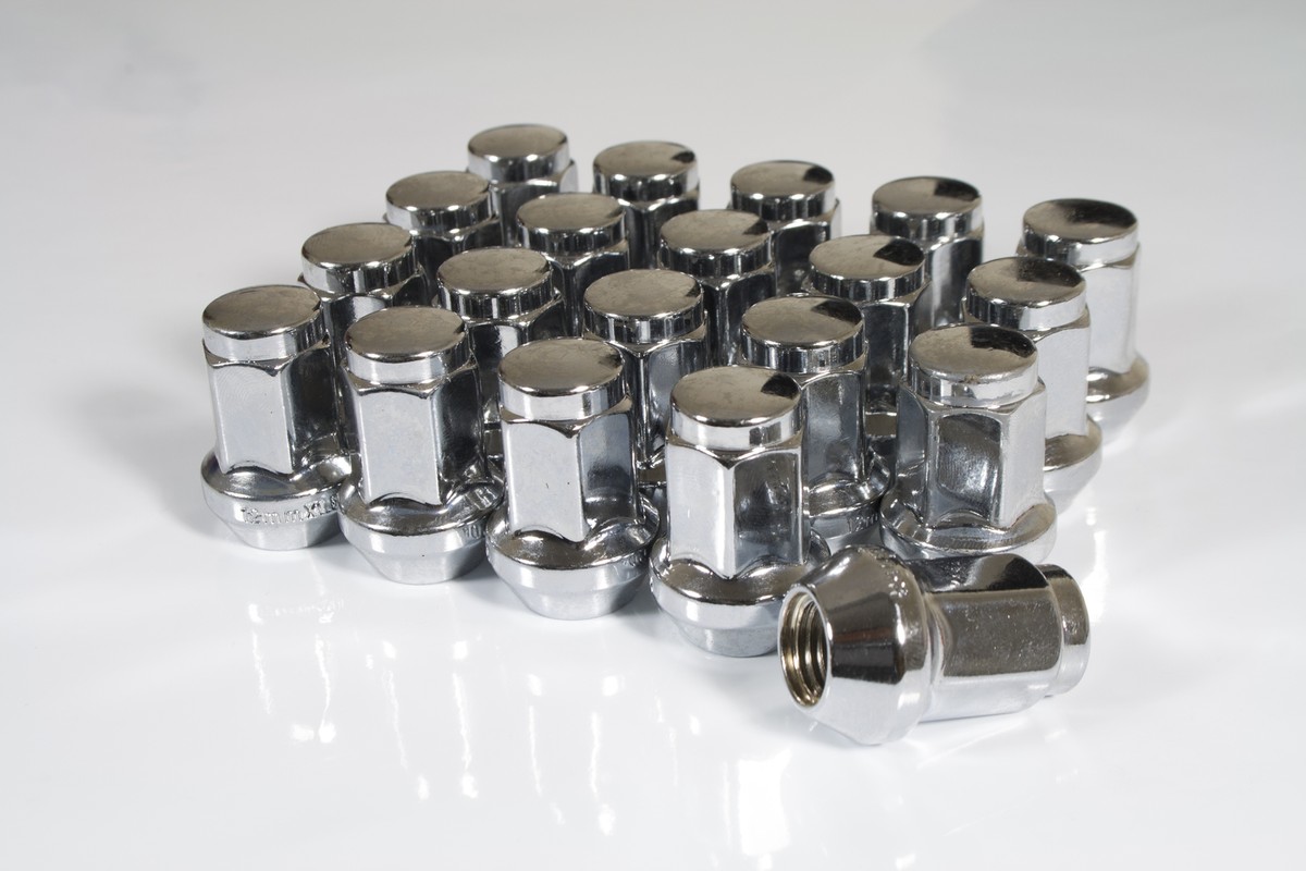 20 x Chrome Hex Wheel Nuts M12x1.5 Fits Toyota Corolla Hilux
