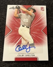 COLBY SHELTON 2021 LEAF PERFECT GAME Red Auto Rookie #3/5 ALABAMA FLORIDA