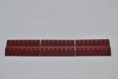 LEGO 6 x Dachstein schrägstein Dachziegel dunkelrot Dark Red Slope 45 2x8 4445