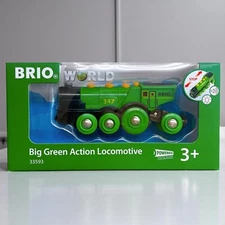 Brio 33593 Big Green Action Locomotive Unused Japan #RE931
