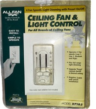 Hunter 4-Speed Ceiling Fan/Light Control 27183 Preset Dual-Slide Switch NEW C36