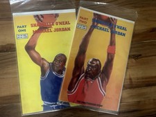 MICHAEL JORDAN VS SHAQUILLE O'NEAL  TWO COMIC BOOKS PARTS ONE AND TWO!*UNOPENED*