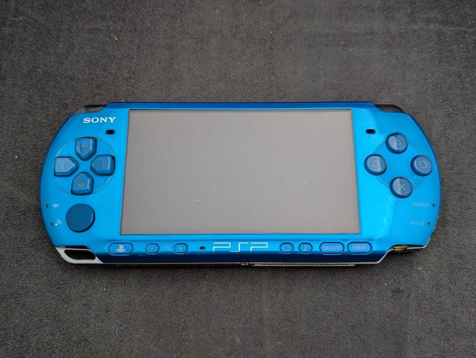 B865 Sony PSP 3000 console Vibrant Blue Handheld system Japan w/memory fx - Image 2 of 4