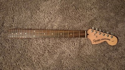 Squier Standard Series Stratocaster Electric Guitar Neck '70s Headstock + Tuners