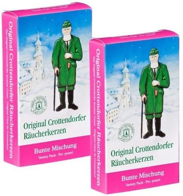 Original Crottendorfer - 2er Set Räucherkerzen Räucherkegel - Bunte Mischung