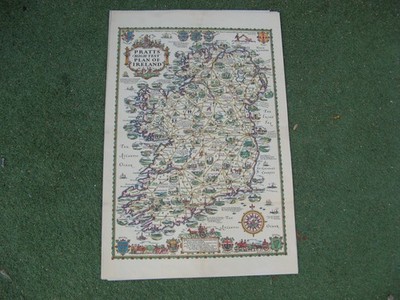 original Pratts High Test Bildplan Irland 1932 Karte von Taylor