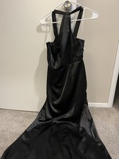 Lulus Black Satin Size Medium Dress