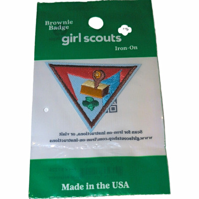 Girl Scouts Brownie Letterboxer Iron-On Patch Badge #61224 Made in USA