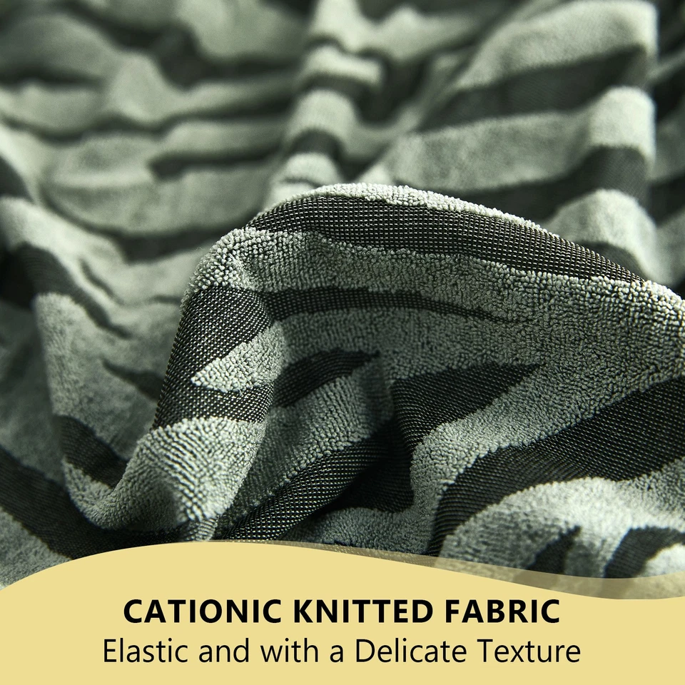 Funda de sofá de alta elasticidad con dobladillo de falda cubierta completa jacquard antideslizante Foto 4 de 4