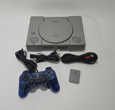Sony PlayStation 1 PS1 Console with Controller, Memory & Cables - WORKING