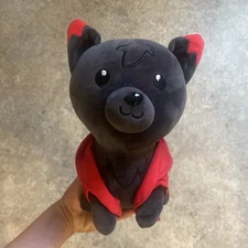 APHMAU Aaron Wolf Plush Werewolf Stuffed Animal Black Red Cape Dog YouTuber RARE