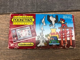 Nintendo Game & Watch Pocketsize MARIO'S CEMENT FACTORY ML-102 With Box