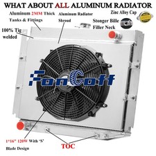 4 Rows Radiator Shroud Fan for 1969-1971 Dodge D100 W100 200 D300 Pickup 6.3 V8