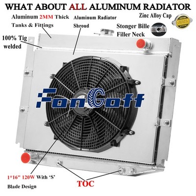 3 Row Radiator Shroud Fan for 1969-71 Dodge D/W 100 200 300 Pickup V8 Engine NEW