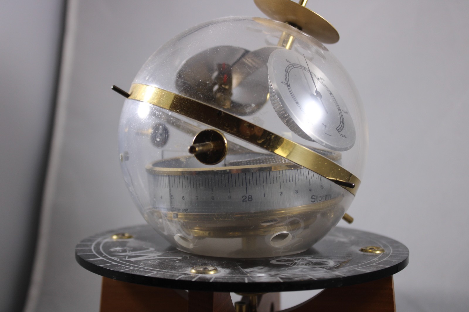 Vintage Sputnik Germany Weather Instrument Barometer Hydrometer Thermometer Rare
