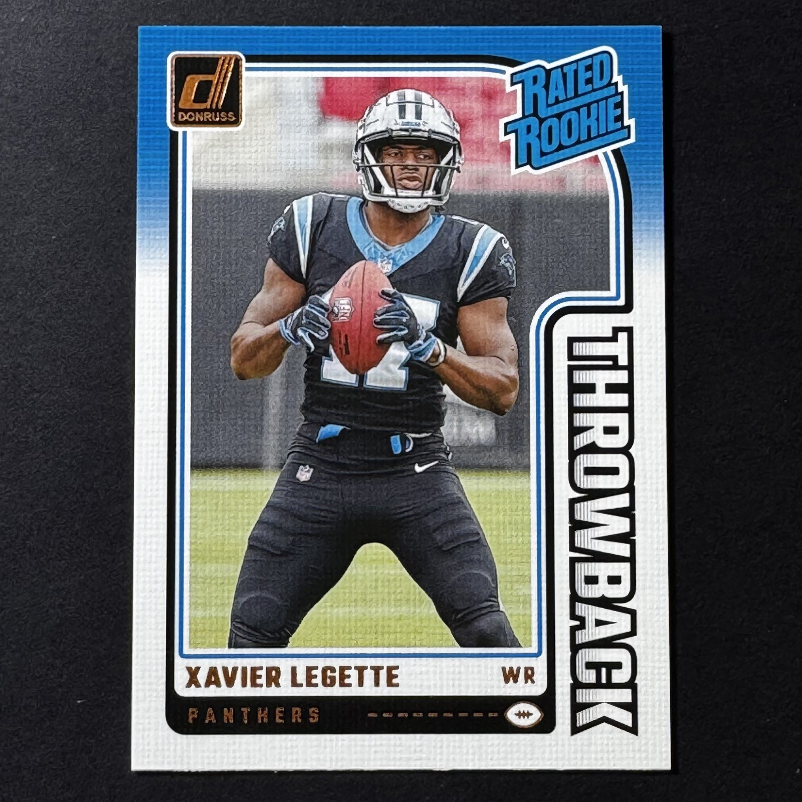 XAVIER LEGETTE Rated Rookie Throwback 2024 Panini Donruss #25 (RC) - Panthers