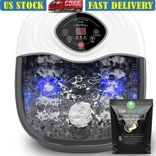 Electric Foot Spa Bath W/ Bubble Massage Heated Ozone UV Cleansing System New
