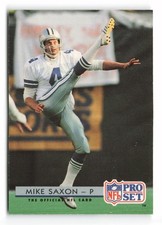 1992 Pro Set Mike Saxon #149 Dallas Cowboys