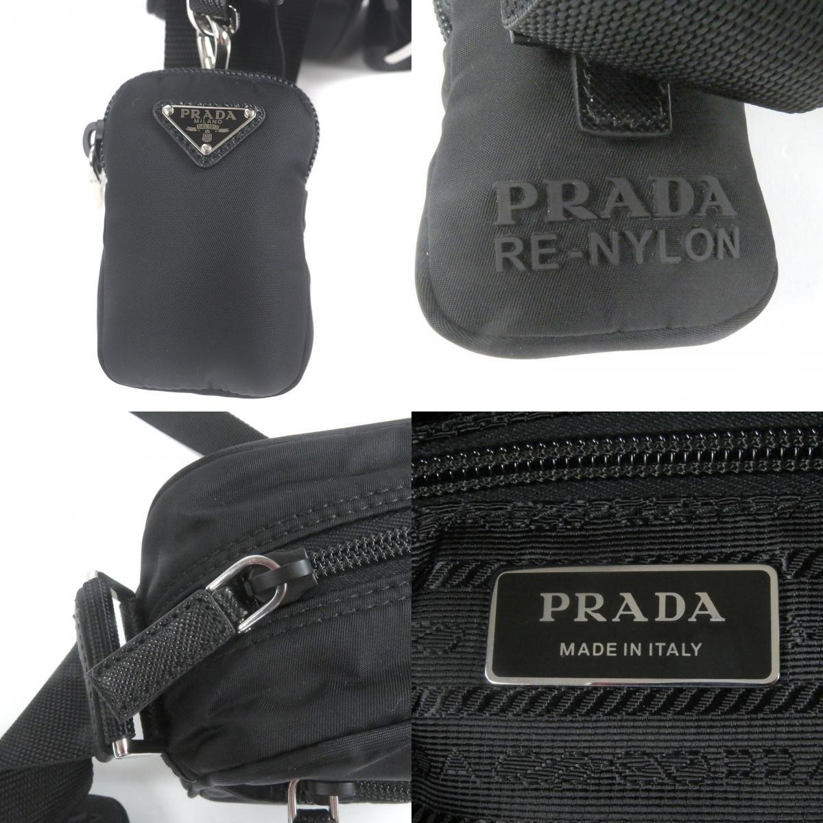□PRADA 1BC167 ReNYLON Triangle Triangular Plate S… - image 9