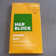 H R Block 2022 Tax Software - Basic Simple Tax Situations PC/MAC  SEALED BOX